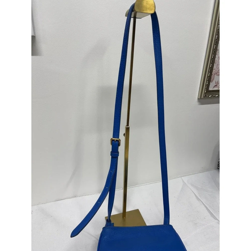 Marc By Marc Jacobs Pebbled Leather Crossbody Bag Women's Blue Adjustable Straps